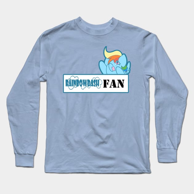 Rainbow Dash Fan Badge Long Sleeve T-Shirt by kelsmister